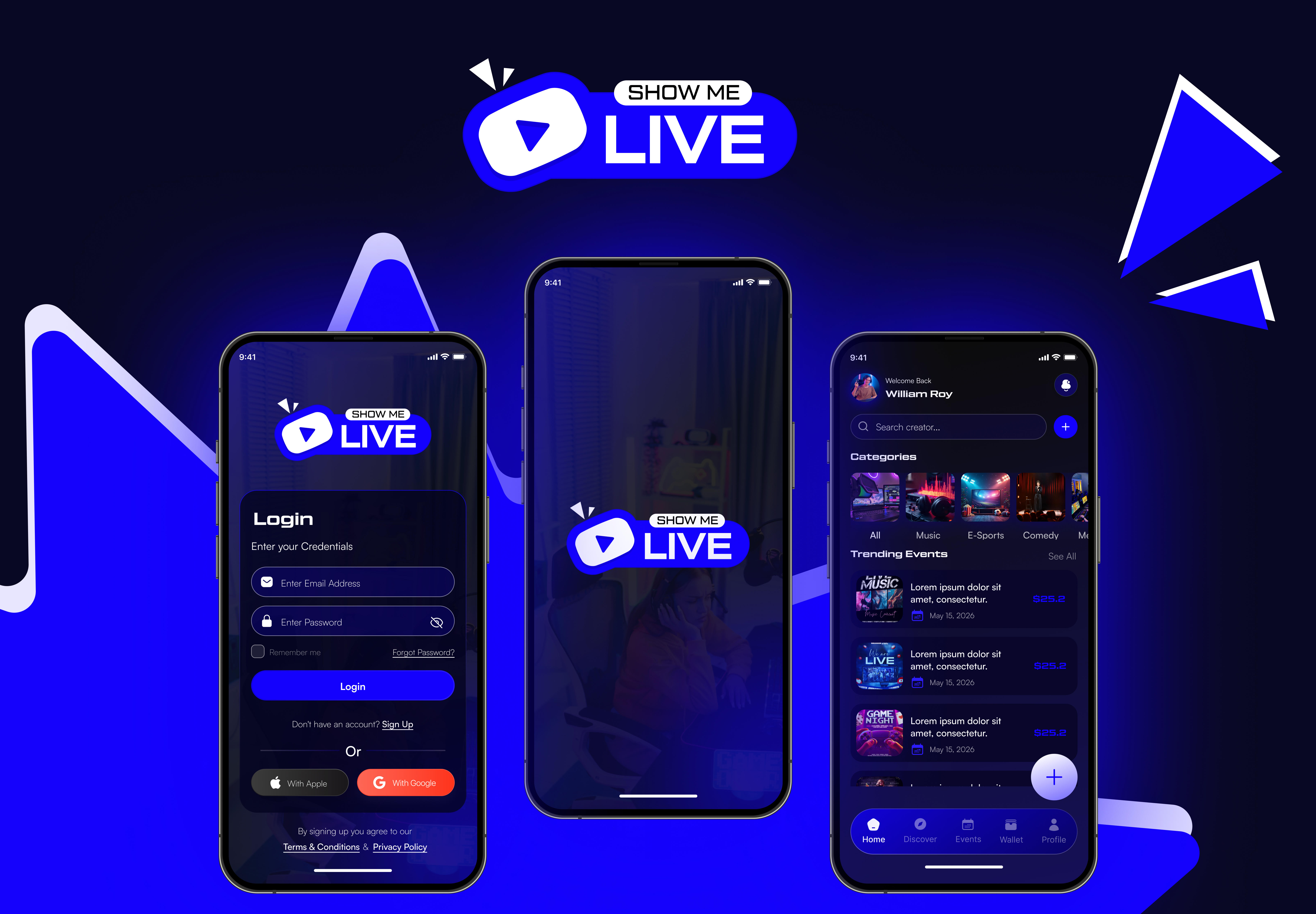 ShowMeLive mobile app